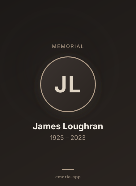 Memorial portrait of James Loughran