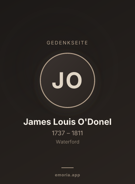 Gedenkportrait von James Louis O'Donel