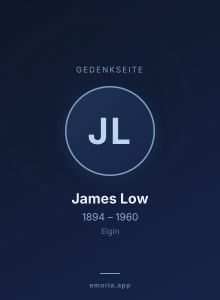 Gedenkportrait von James Low