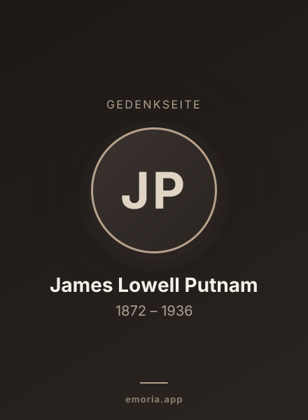 Gedenkportrait von James Lowell Putnam