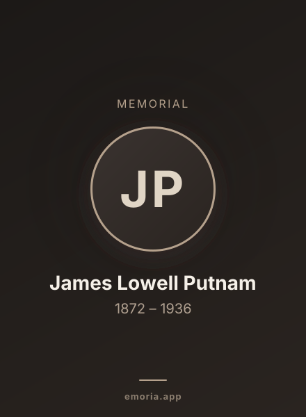 Memorial portrait of James Lowell Putnam