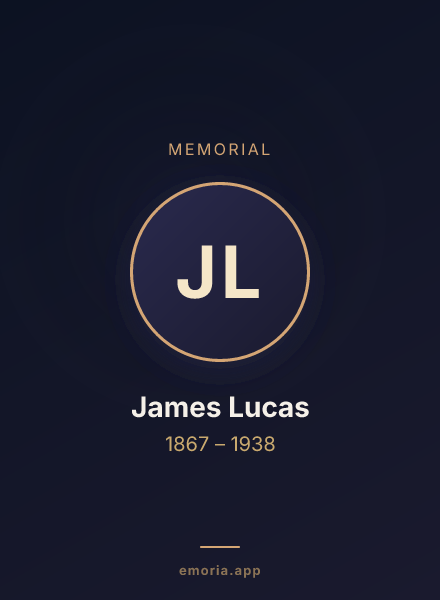 Memorial portrait of James Lucas