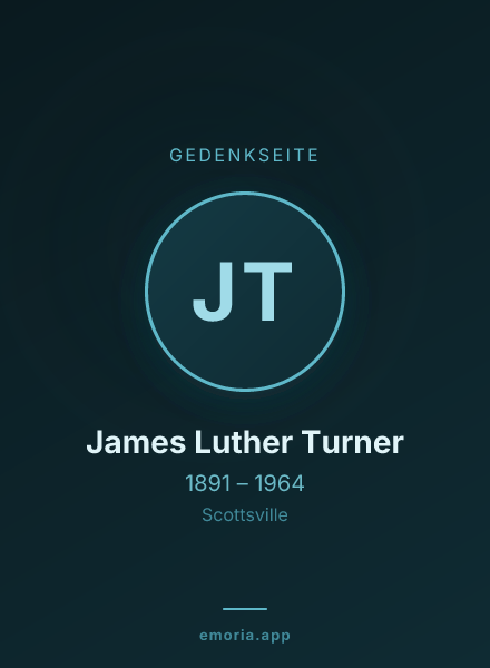 Gedenkportrait von James Luther Turner