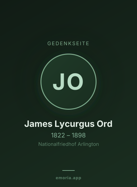 Gedenkportrait von James Lycurgus Ord