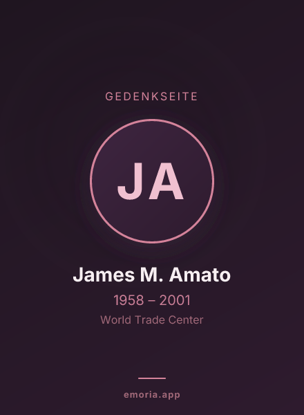 Gedenkportrait von James M. Amato