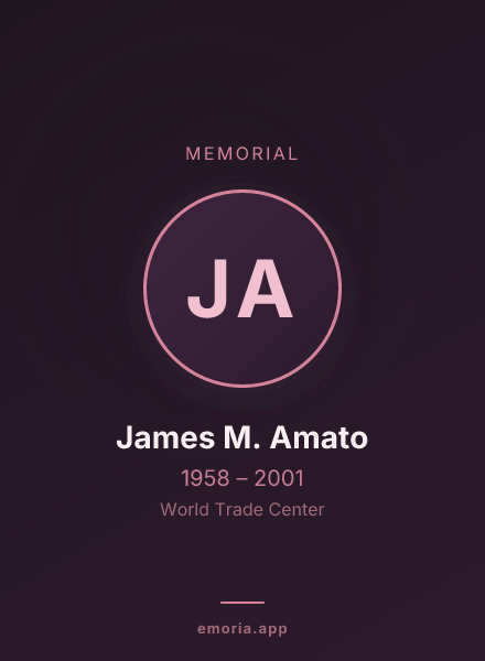 Memorial portrait of James M. Amato