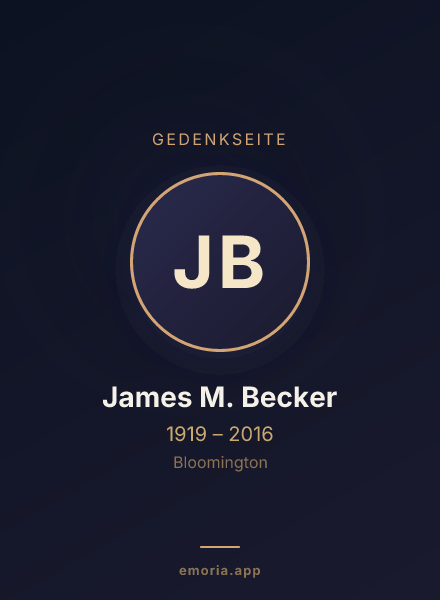 Gedenkportrait von James M. Becker