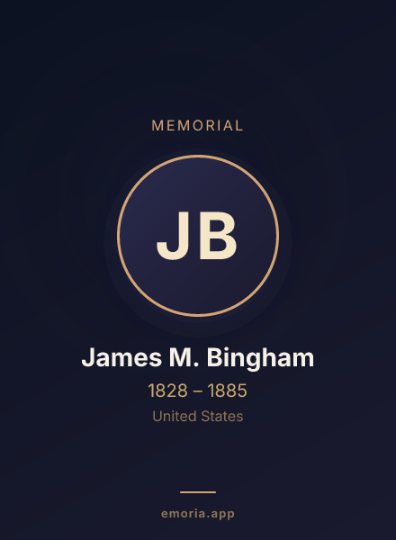 Memorial portrait of James M. Bingham