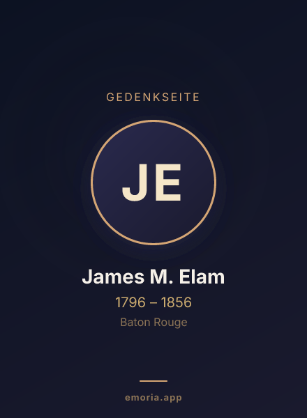 Gedenkportrait von James M. Elam
