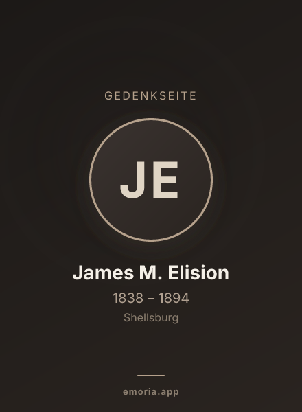 Gedenkportrait von James M. Elision