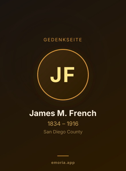 Gedenkportrait von James M. French