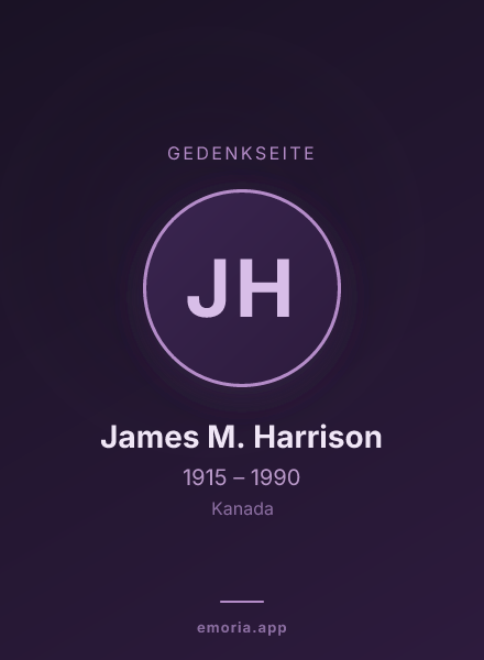 Gedenkportrait von James M. Harrison