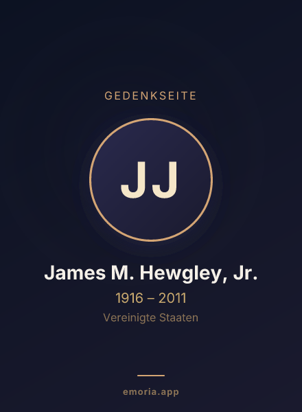 Gedenkportrait von James M. Hewgley, Jr.