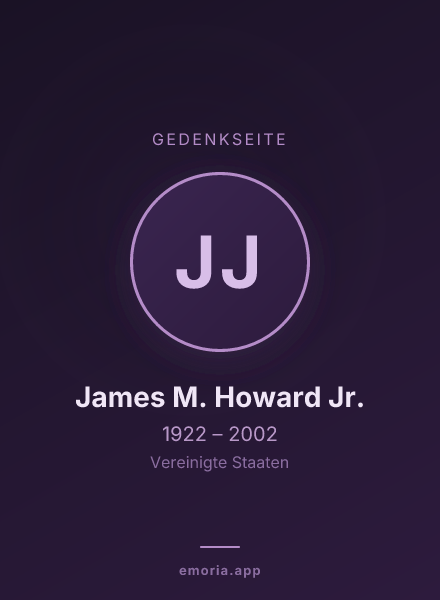 Gedenkportrait von James M. Howard Jr.