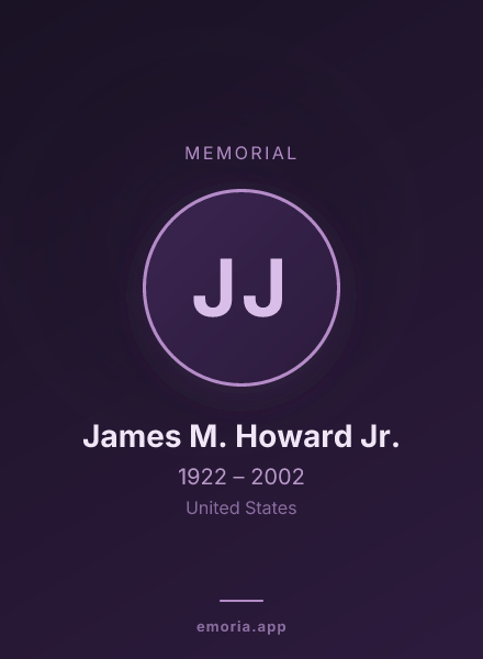 Memorial portrait of James M. Howard Jr.