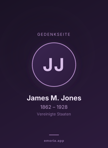 Gedenkportrait von James M. Jones