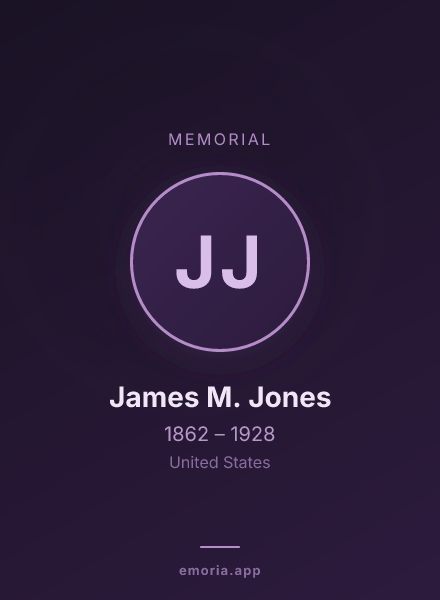 Memorial portrait of James M. Jones