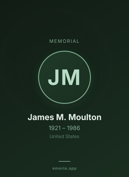 Memorial portrait of James M. Moulton