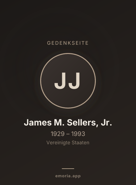 Gedenkportrait von James M. Sellers, Jr.