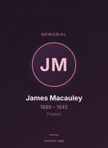 Memorial portrait of James Macauley