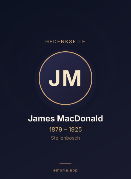 Gedenkportrait von James MacDonald