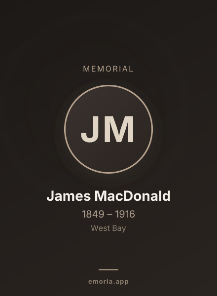 Memorial portrait of James MacDonald