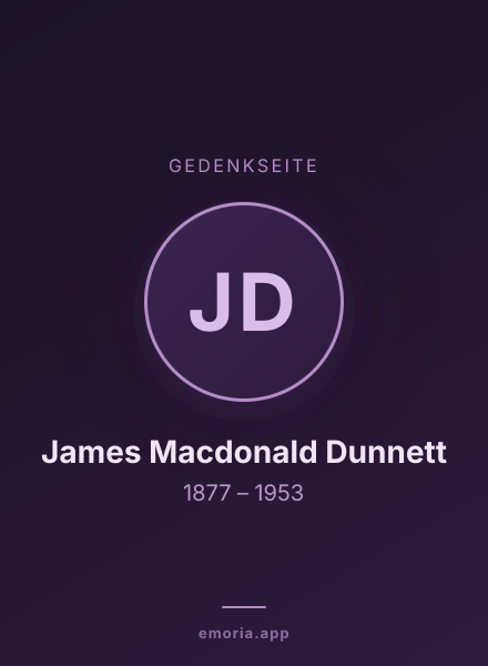 Gedenkportrait von James Macdonald Dunnett