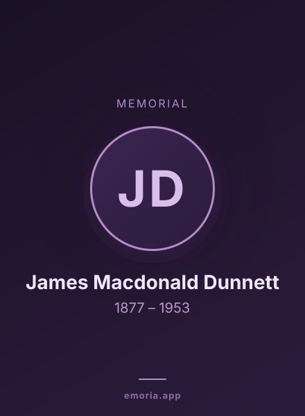 Memorial portrait of James Macdonald Dunnett