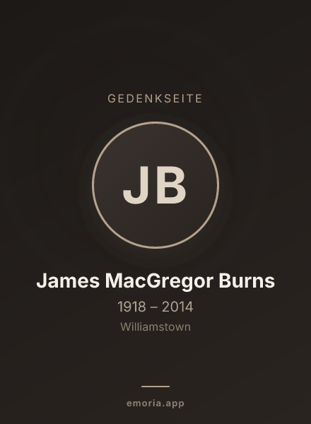 Gedenkportrait von James MacGregor Burns