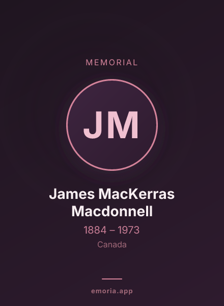 Memorial portrait of James MacKerras Macdonnell