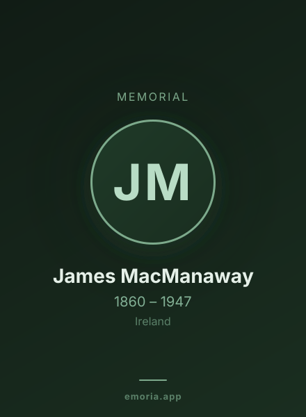 Memorial portrait of James MacManaway
