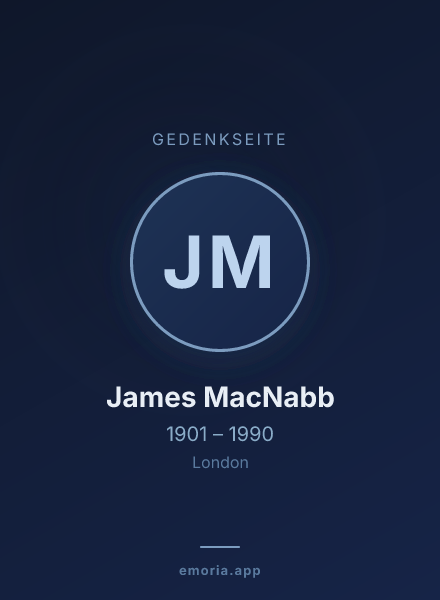 Gedenkportrait von James MacNabb