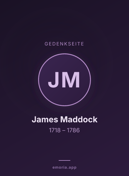 Gedenkportrait von James Maddock