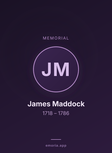 Memorial portrait of James Maddock