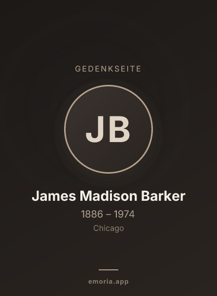 Gedenkportrait von James Madison Barker