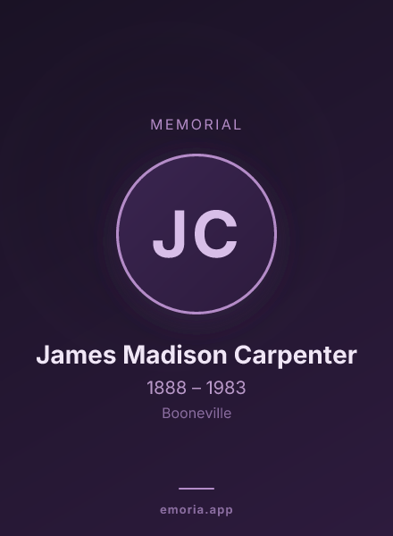 Memorial portrait of James Madison Carpenter