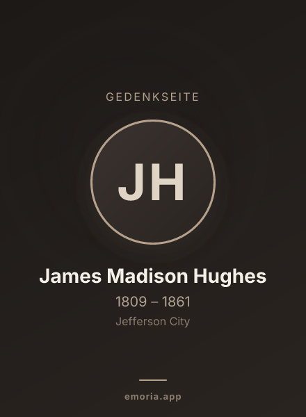 Gedenkportrait von James Madison Hughes