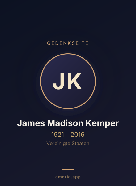 Gedenkportrait von James Madison Kemper