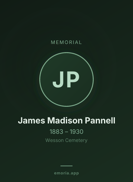 Memorial portrait of James Madison Pannell