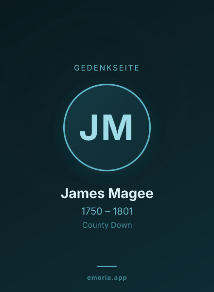 Gedenkportrait von James Magee