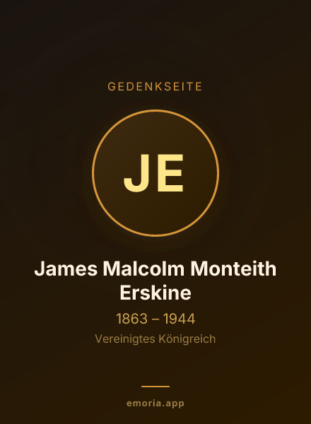 Gedenkportrait von James Malcolm Monteith Erskine