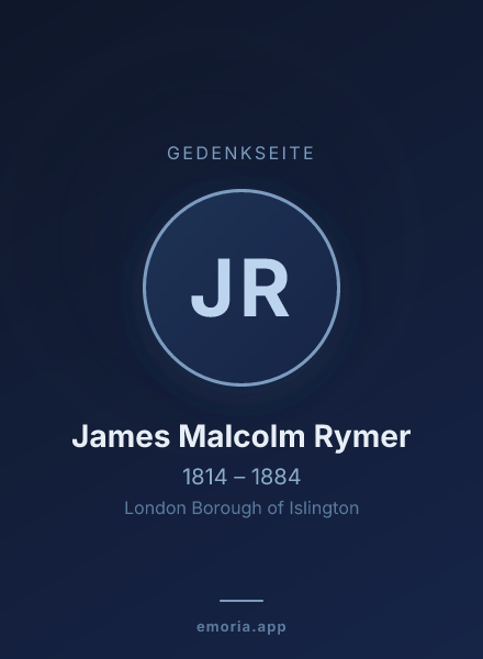Gedenkportrait von James Malcolm Rymer