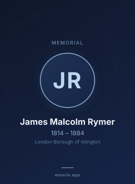 Memorial portrait of James Malcolm Rymer