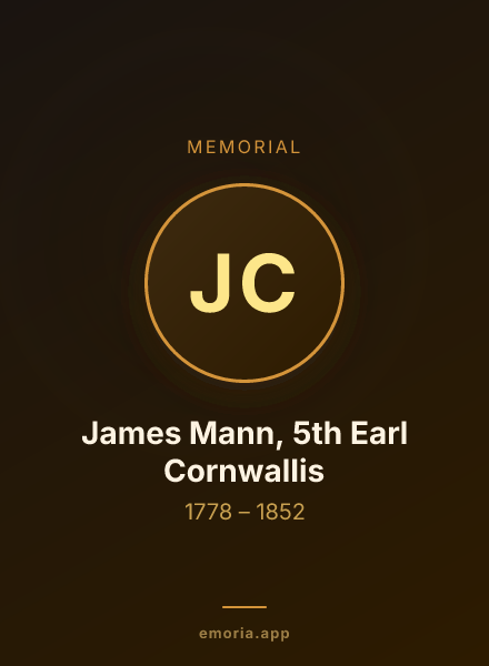Memorial portrait of James Mann, 5th Earl Cornwallis