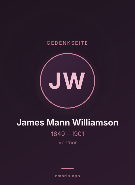Gedenkportrait von James Mann Williamson