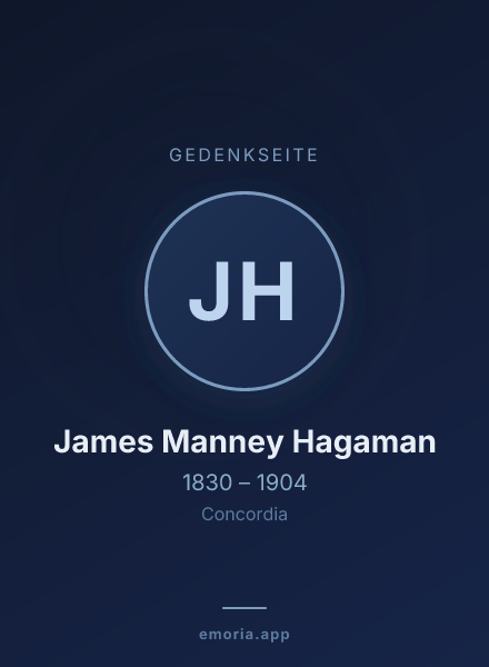 Gedenkportrait von James Manney Hagaman