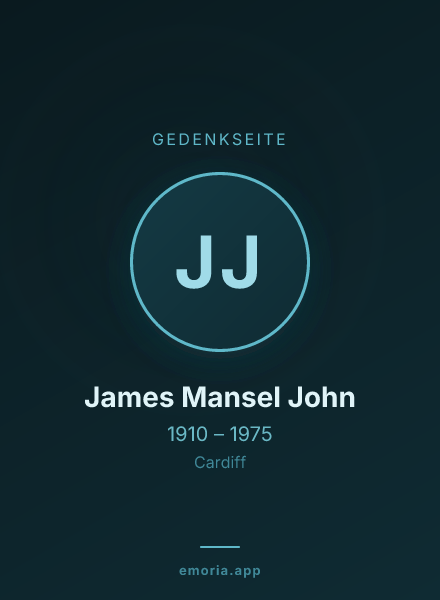 Gedenkportrait von James Mansel John