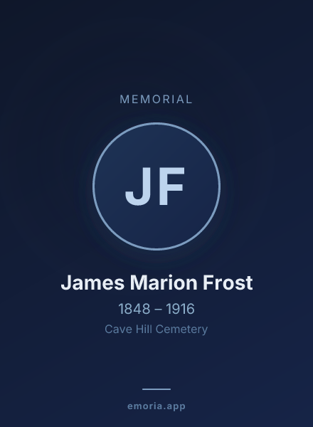 Memorial portrait of James Marion Frost