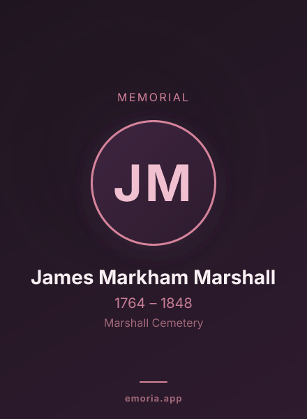 Memorial portrait of James Markham Marshall