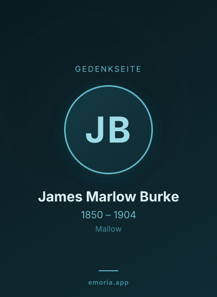 Gedenkportrait von James Marlow Burke